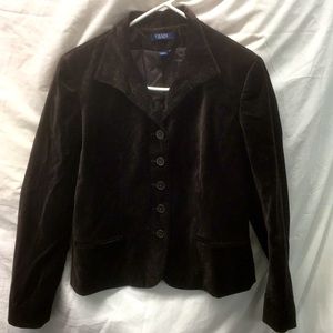 Chaps faux suede blazer ladies sz 6